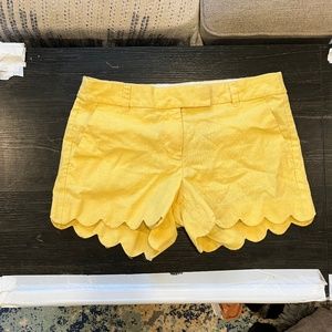 J crew yellow shorts